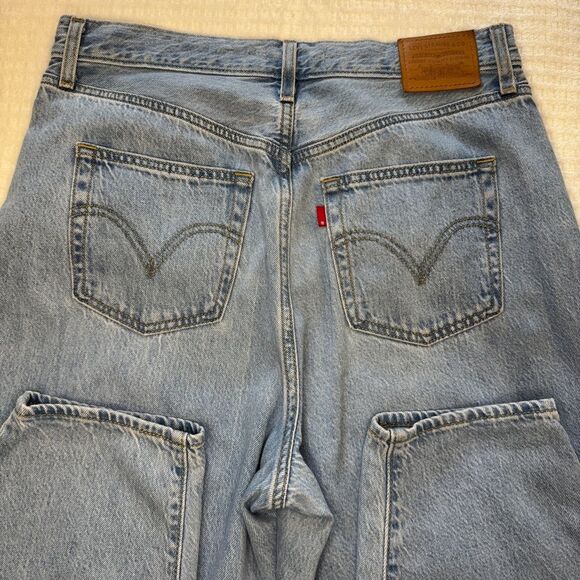 Levi’s Blank Label High Loose Taper‎ Light Wash Denim Jeans 31 / 28 - Picture 6 of 12